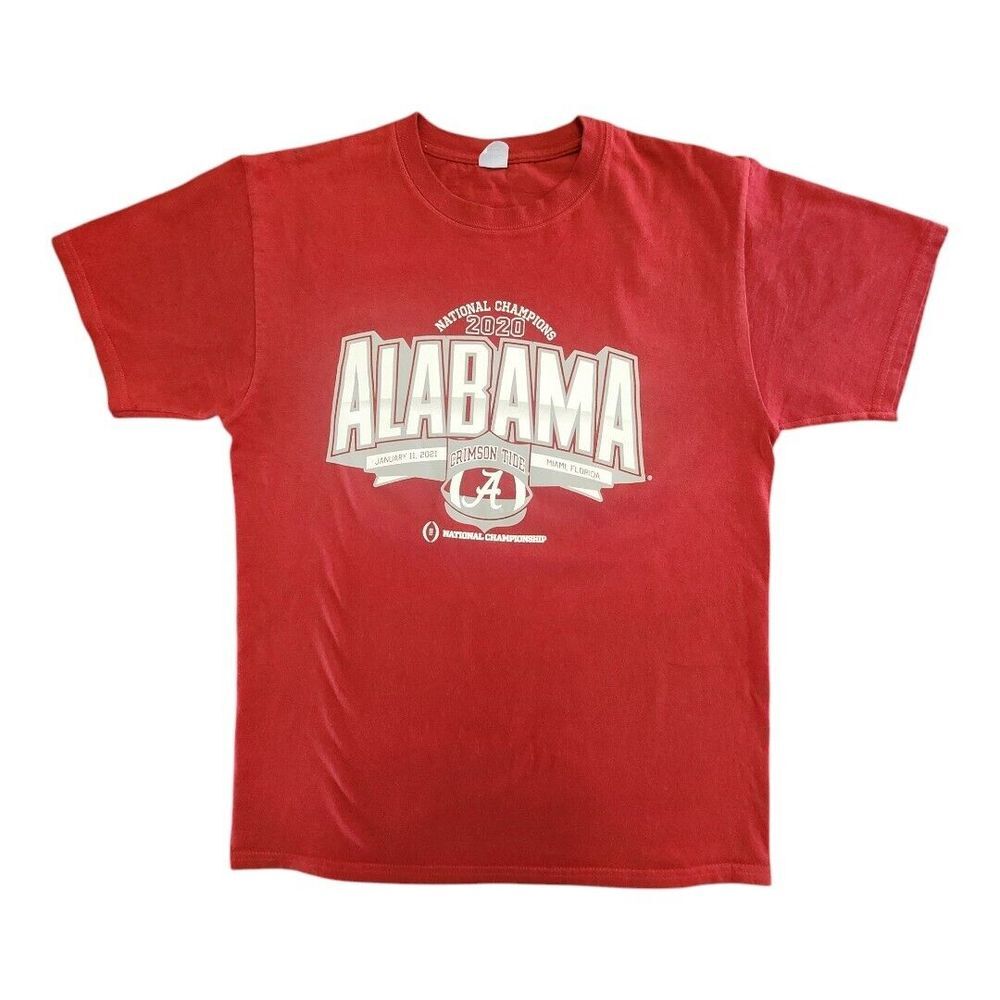 Medium Alabama Crimson Tide‎ 2020 National Championship Short Sleeve Unisex Tee